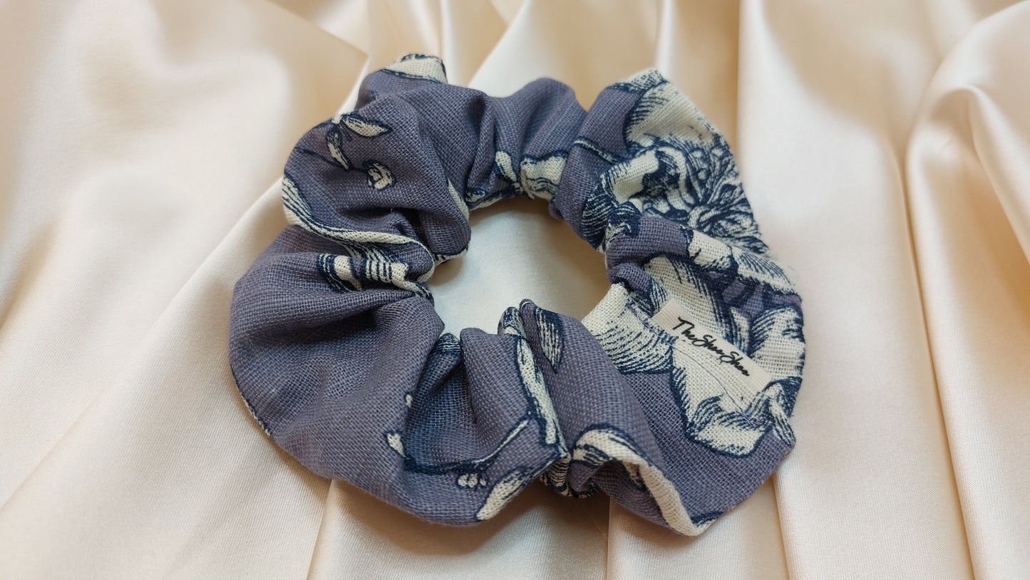 Ocean Blooms ShooShoo Bomull Scrunchie - Handgjord