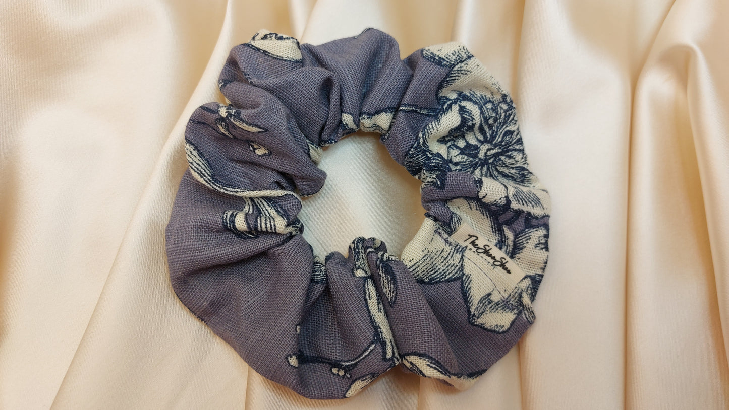 Ocean Blooms ShooShoo Bomull Scrunchie - Handgjord