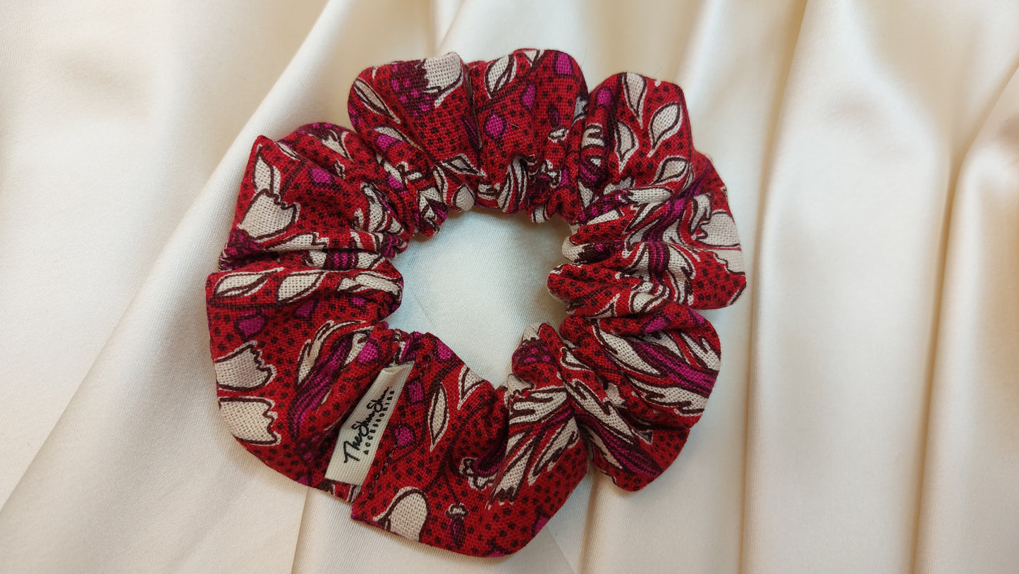 Berry Tulips ShooShoo Bomull Scrunchie - Handgjord