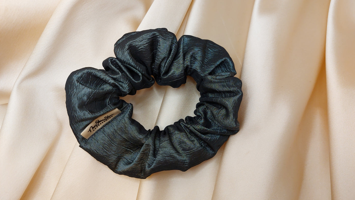 Burnt Fudge ShooShoo Taffeta Scrunchie - Handmade