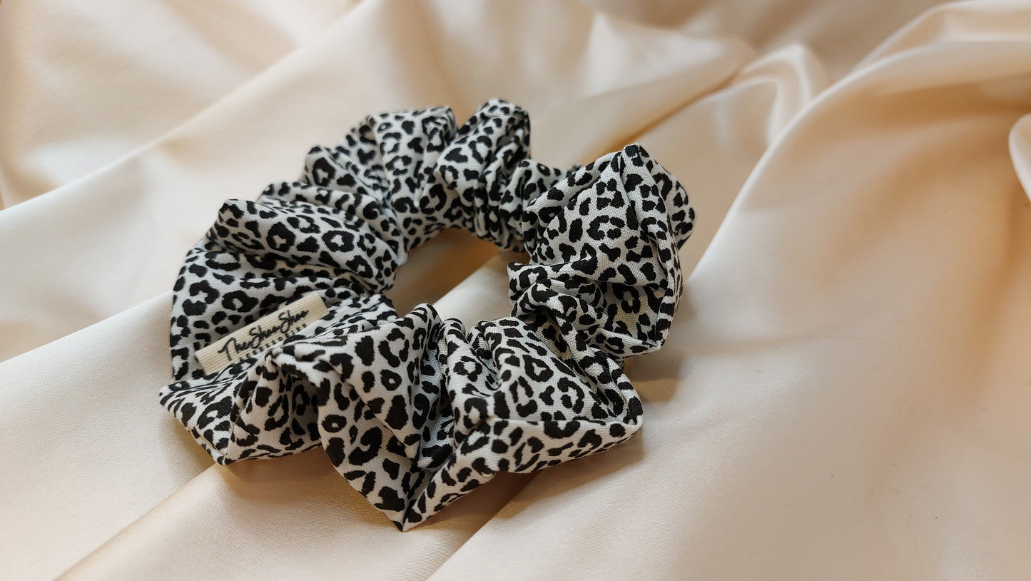 Leopard Midnight ShooShoo Bomull Scrunchie - Handgjord