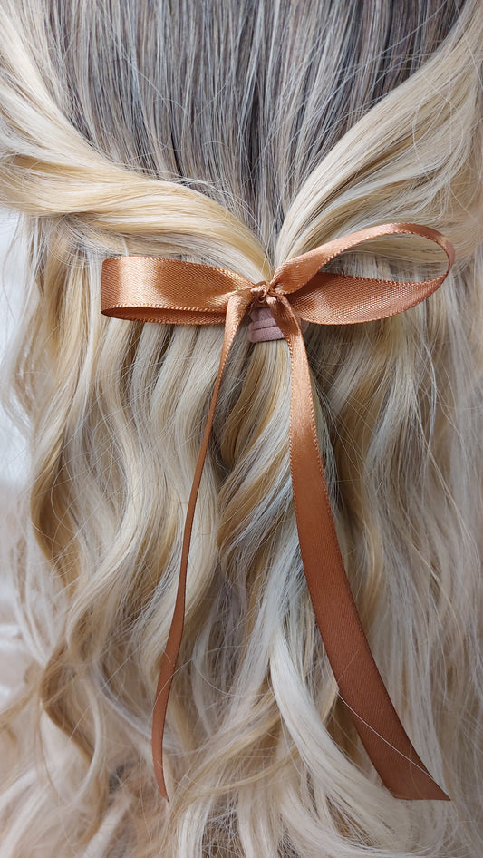 Shoo Shoo Rosett Satin Nougat Cream Brown elastisk 2-pack