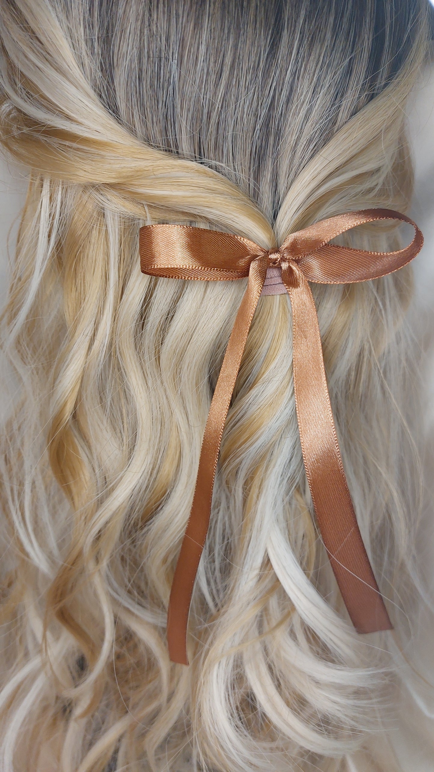 Shoo Shoo Rosett Satin Nougat Cream Brown elastisk 2-pack