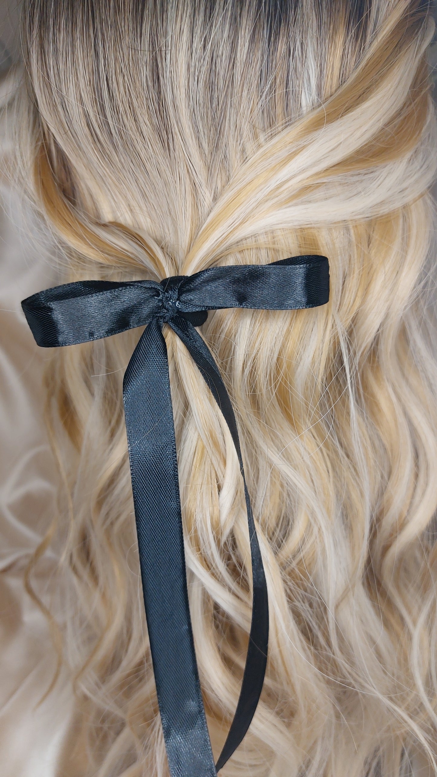 Shoo Shoo Rosett Satin Midnight Black elastisk 2-pack