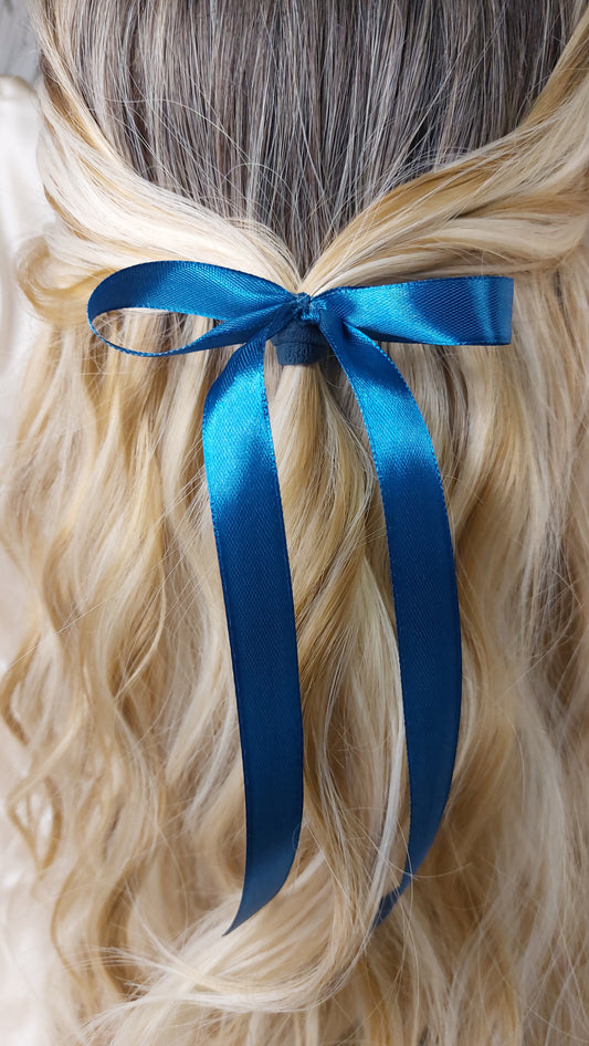 Shoo Shoo Rosett Satin Cobalt Clear Blue elastisk 2-pack