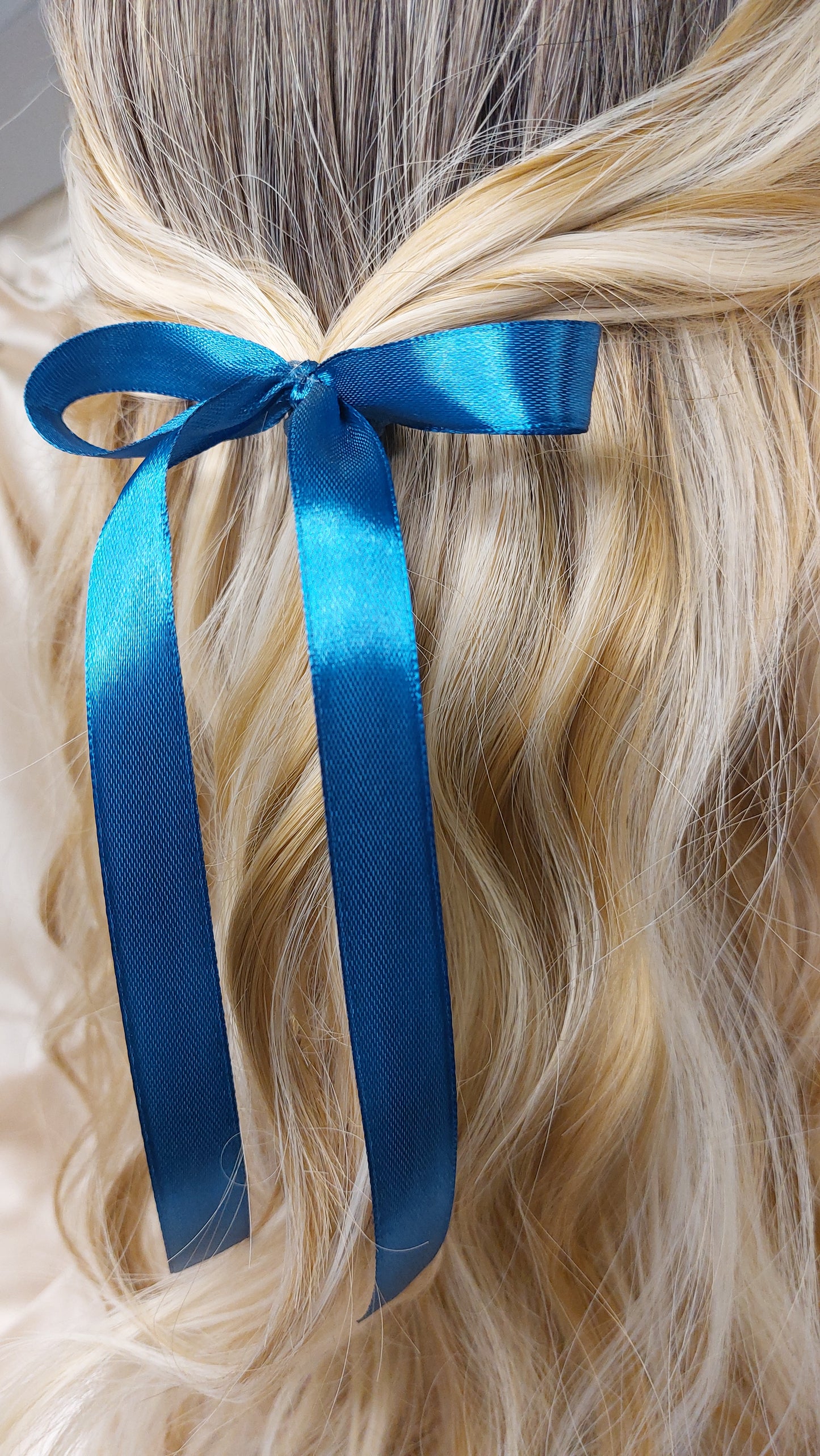 Shoo Shoo Rosett Satin Cobalt Clear Blue elastisk 2-pack