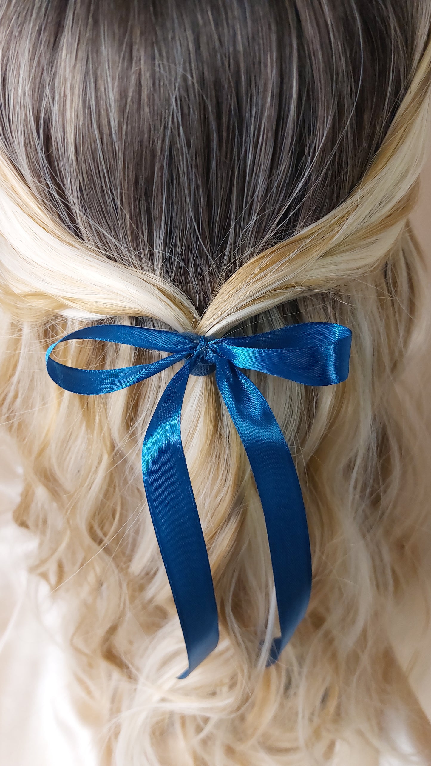Shoo Shoo Rosett Satin Cobalt Clear Blue elastisk 2-pack