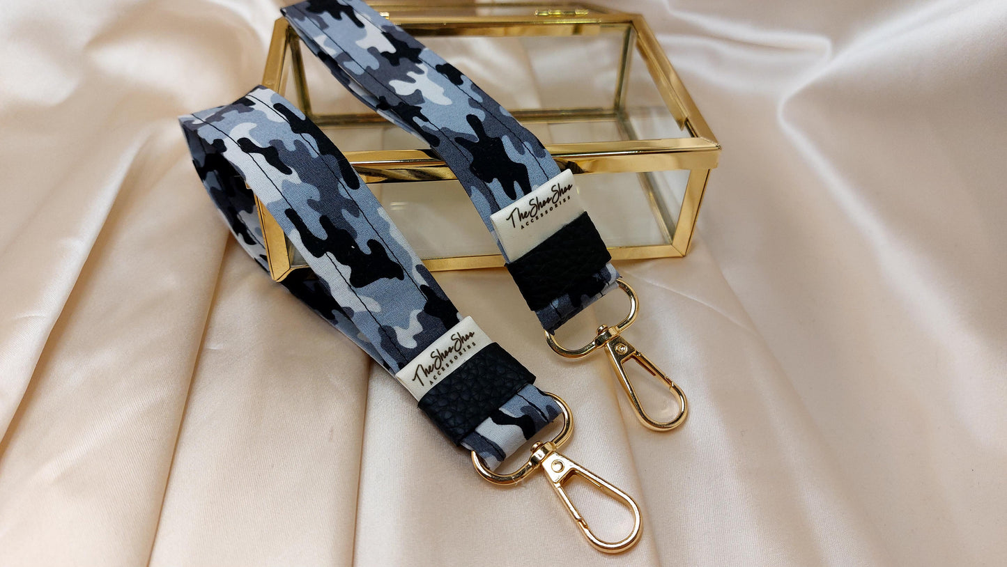 Nyckelring Camo med handledsrem i bomull