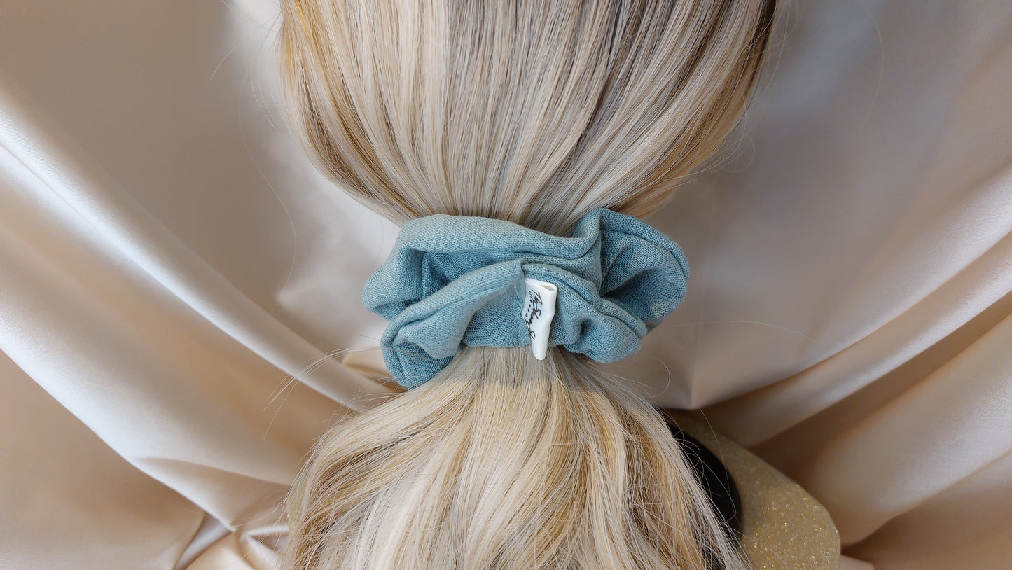 Misty Meadow ShooShoo Bomull grön Scrunchie - Handgjord