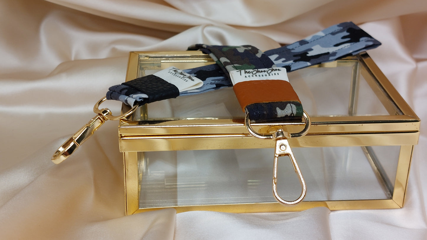Nyckelring Camo med handledsrem i bomull