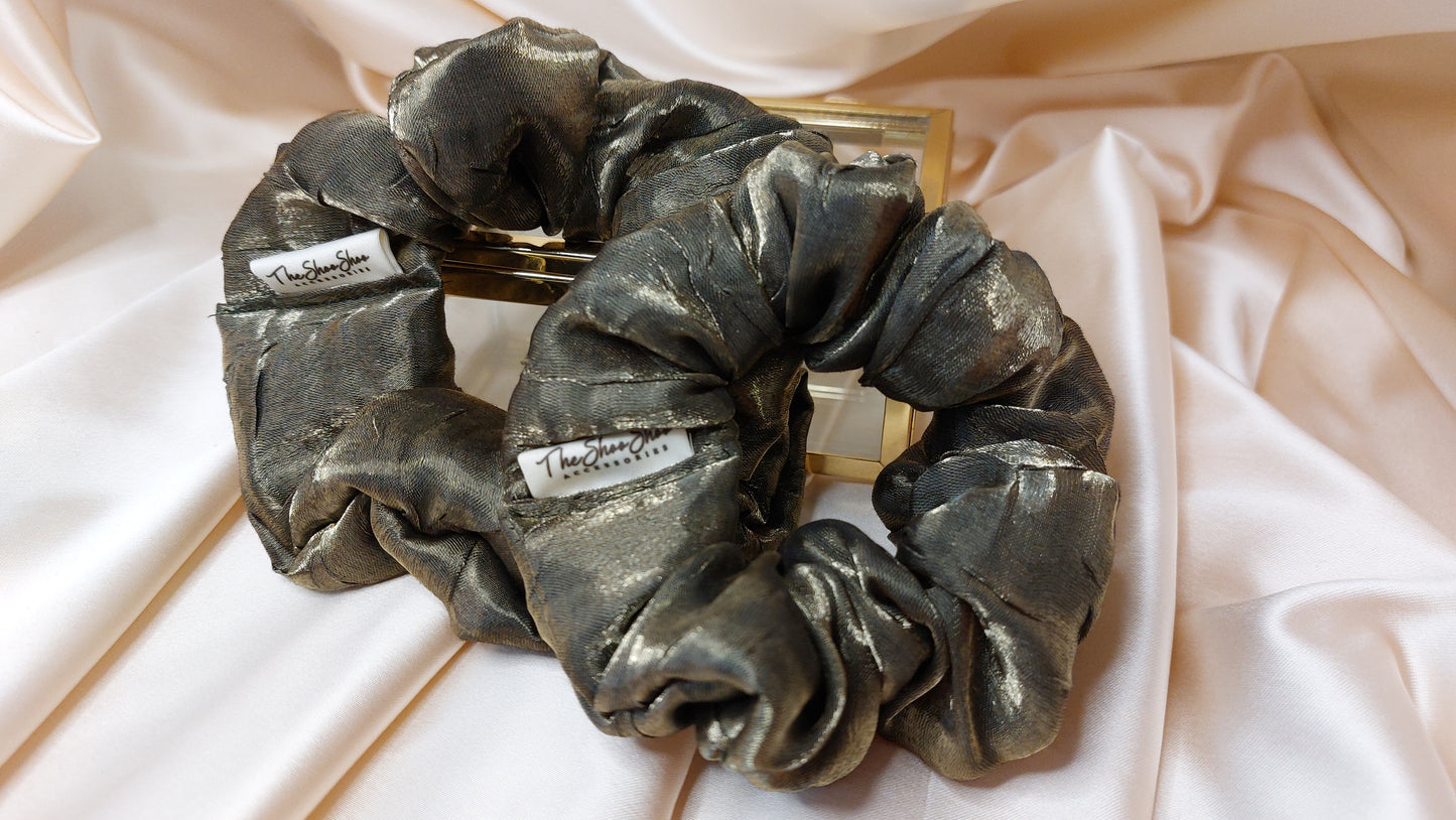 Salt Dots ShooShoo Taffeta Scrunchie - Handmade
