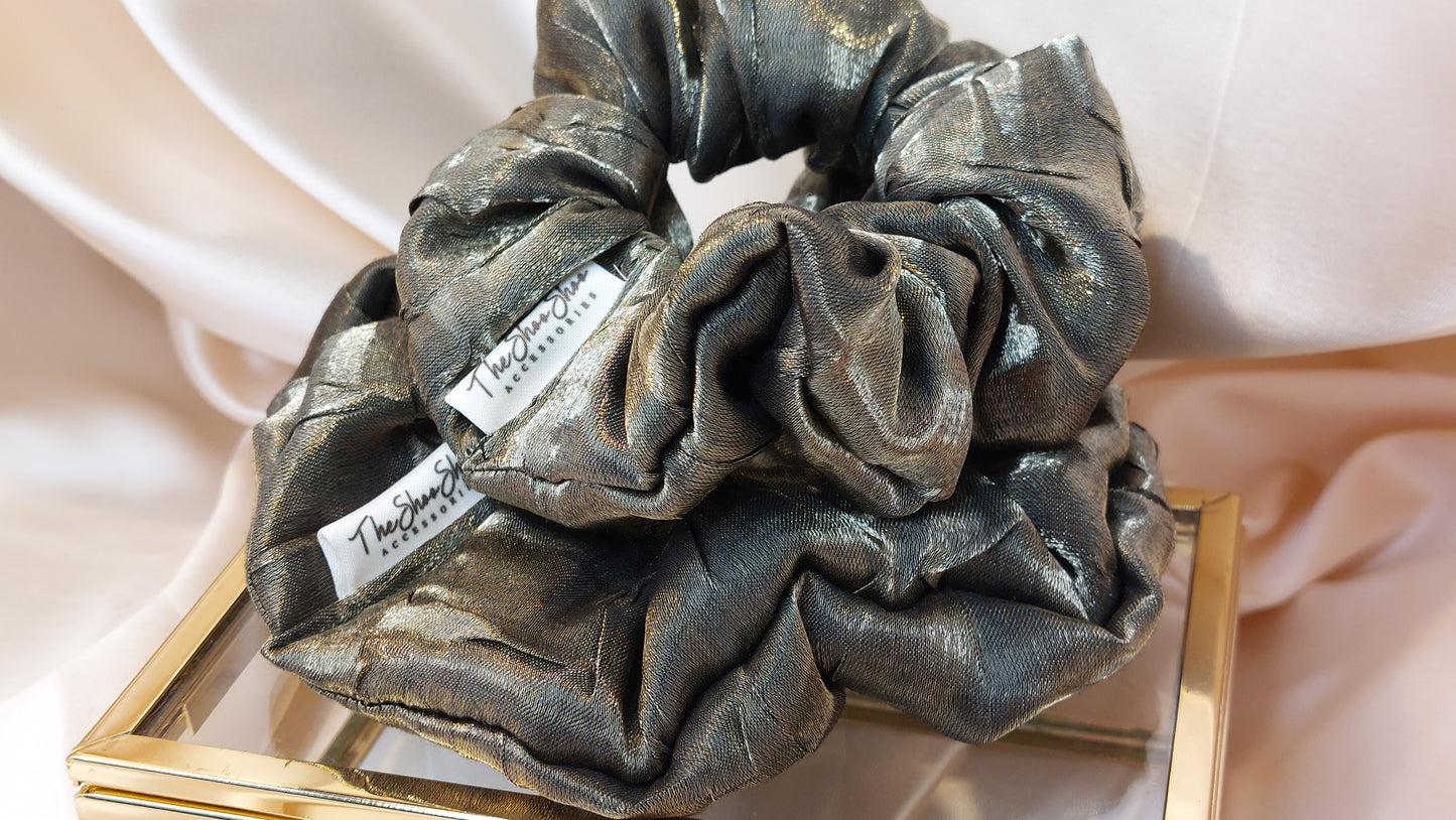 Salt Dots ShooShoo Taffeta Scrunchie - Handmade