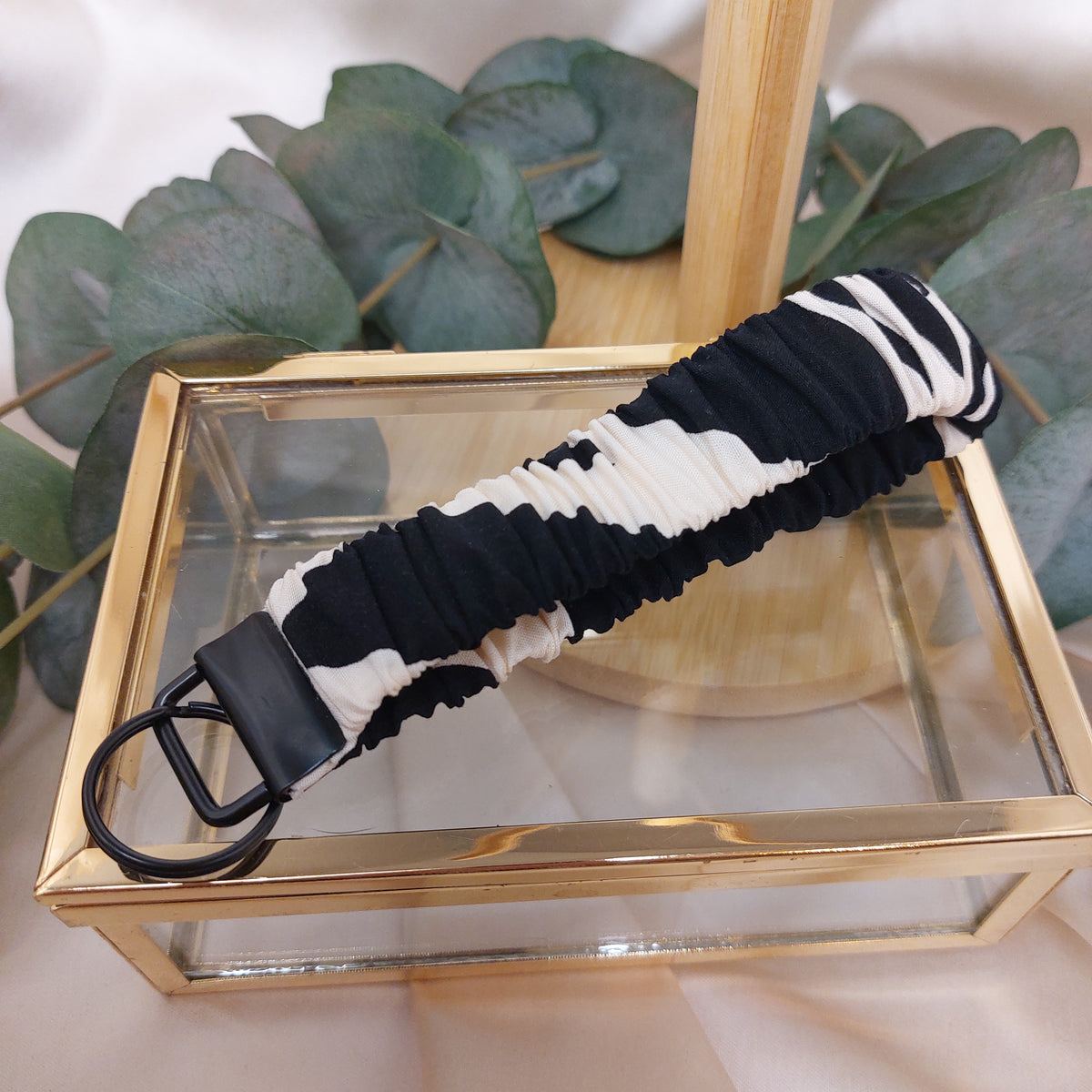 Nyckelband Scrunchie Handled True Tiger elastisk med ring