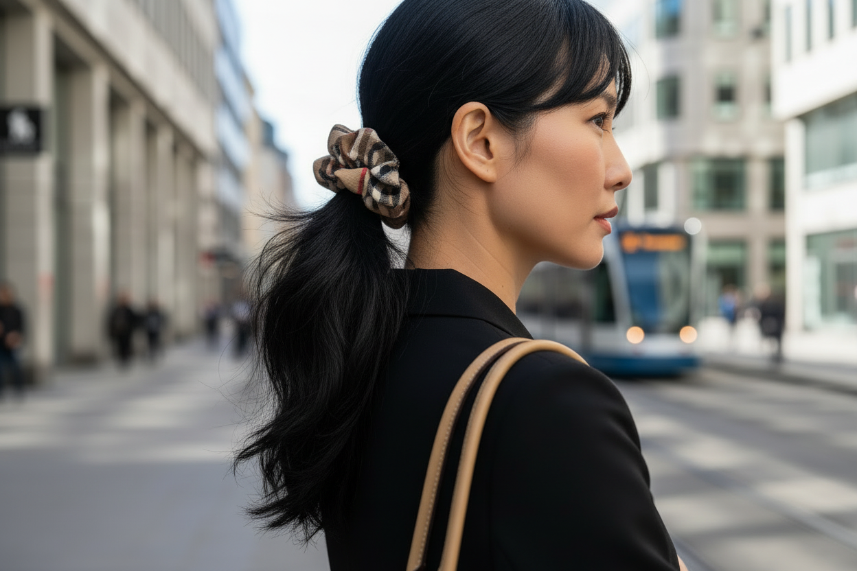 Scottish Squares ShooShoo Cotton Scrunchie - Handmade