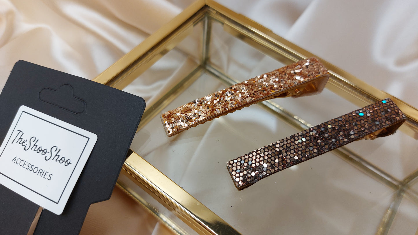Shoo Shoo Hair Clips Brown Sugar Sparkle Long