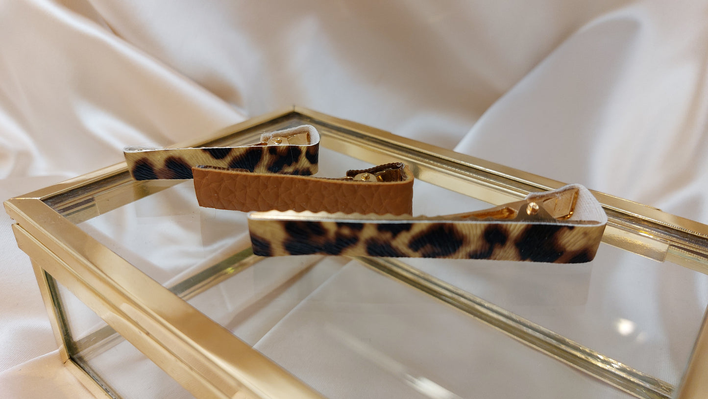 Cheeta Leatherette Mix hårklämmor Shoo Shoo 3-pack