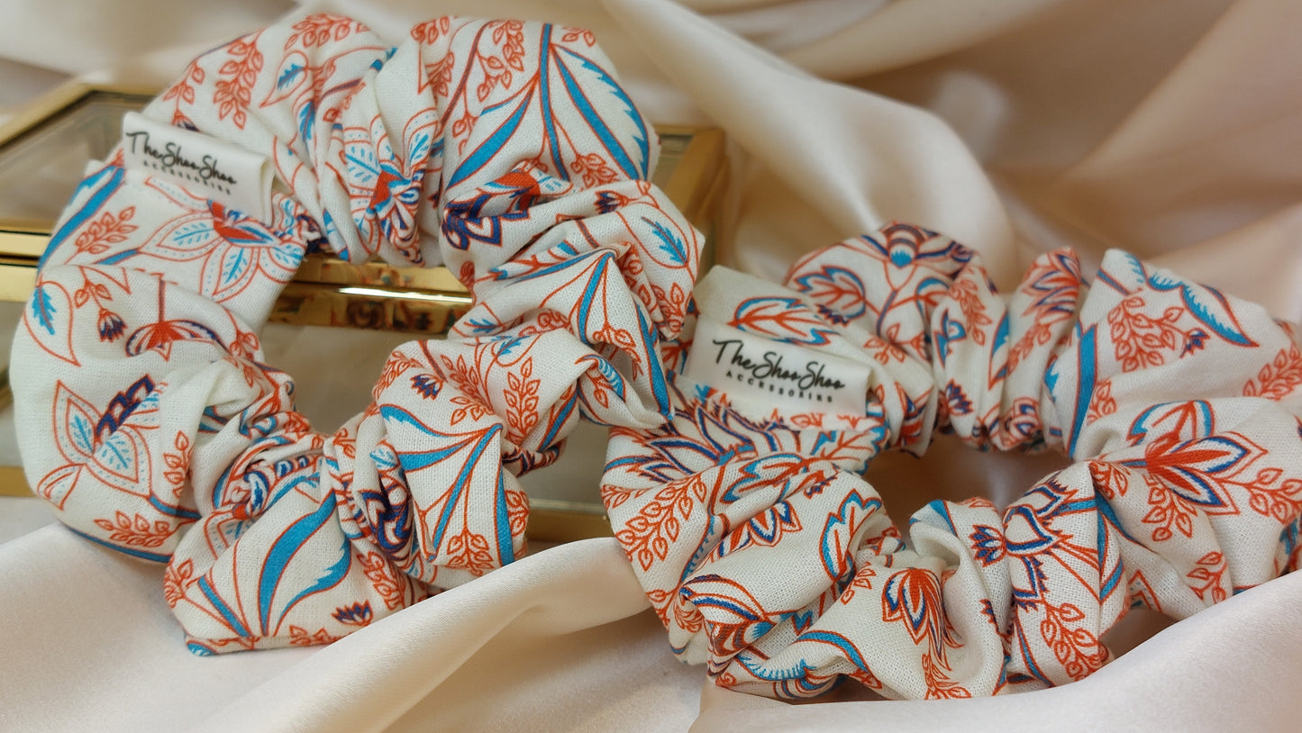 Samba Sunset ShooShoo Bomull Scrunchie - Handgjord