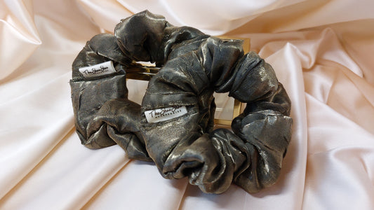 Salt Dots ShooShoo Taffeta Scrunchie - Handmade