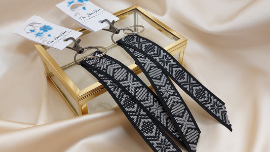 Nyckelring med reflexband och nyckelkrok svart