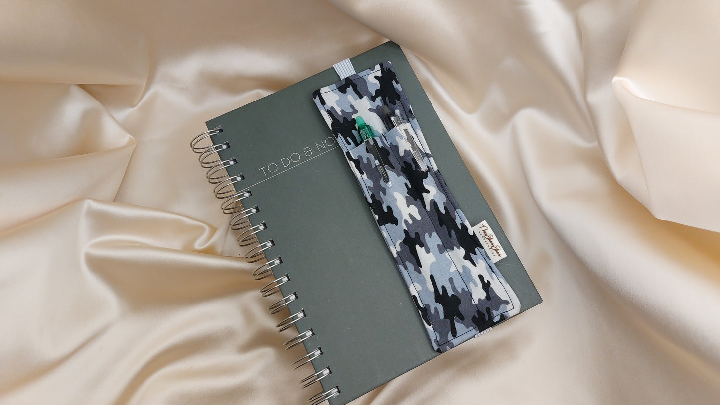 Pennhållare Camo Svartgrå ShooShoo - Handgjord