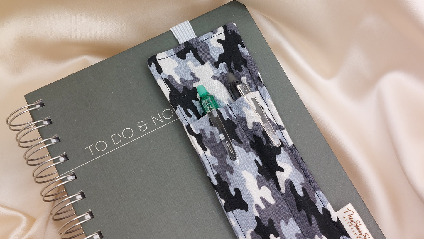 Pennhållare Camo Svartgrå ShooShoo - Handgjord
