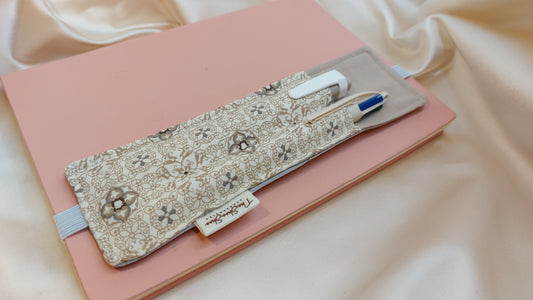 Misty Gray Squares ShooShoo Cotton Scrunchie - Handmade