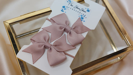 Rosett Mini Ripsband med elastiskt band 2-pk