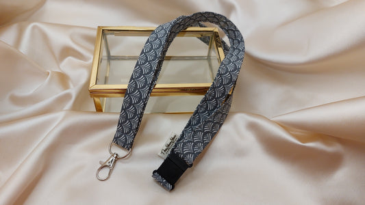 Nyckelband långt Art Deco Fans med säkerhetsfäste och nyckelkrok