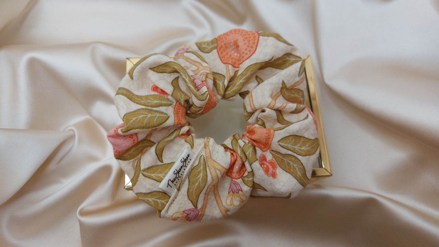 Peachy Garden ShooShoo Bomull Scrunchie - Handgjord