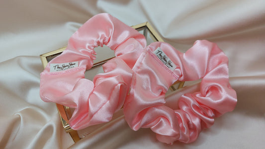 Sweet Rose ShooShoo Satin Scrunchie - Handmade