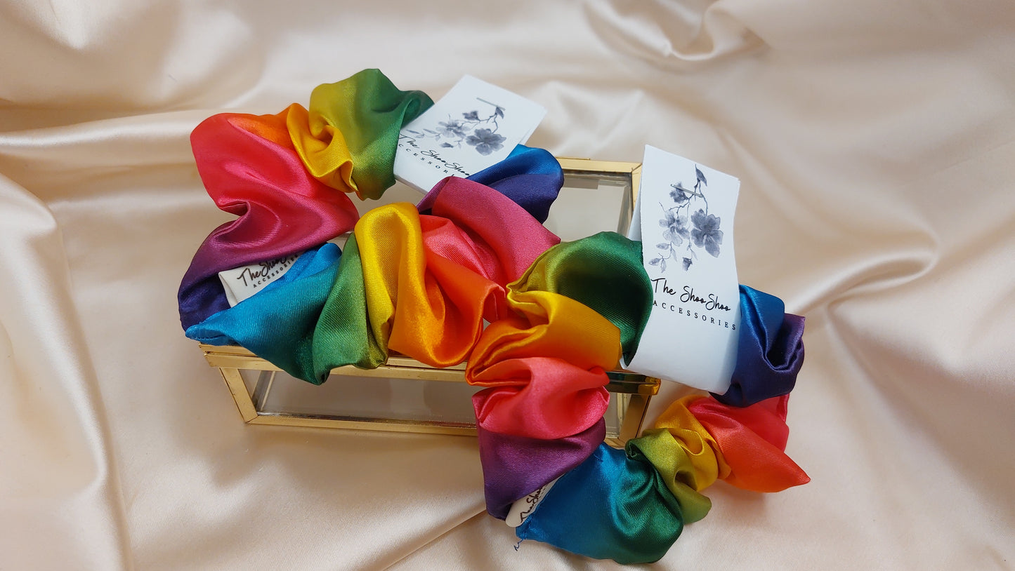 Sweet Rose ShooShoo Satin Scrunchie - Handmade