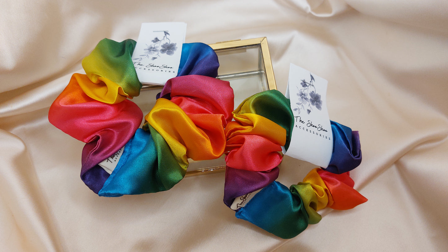 Sweet Rose ShooShoo Satin Scrunchie - Handmade