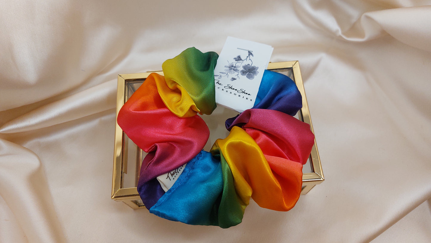 Sweet Rose ShooShoo Satin Scrunchie - Handmade
