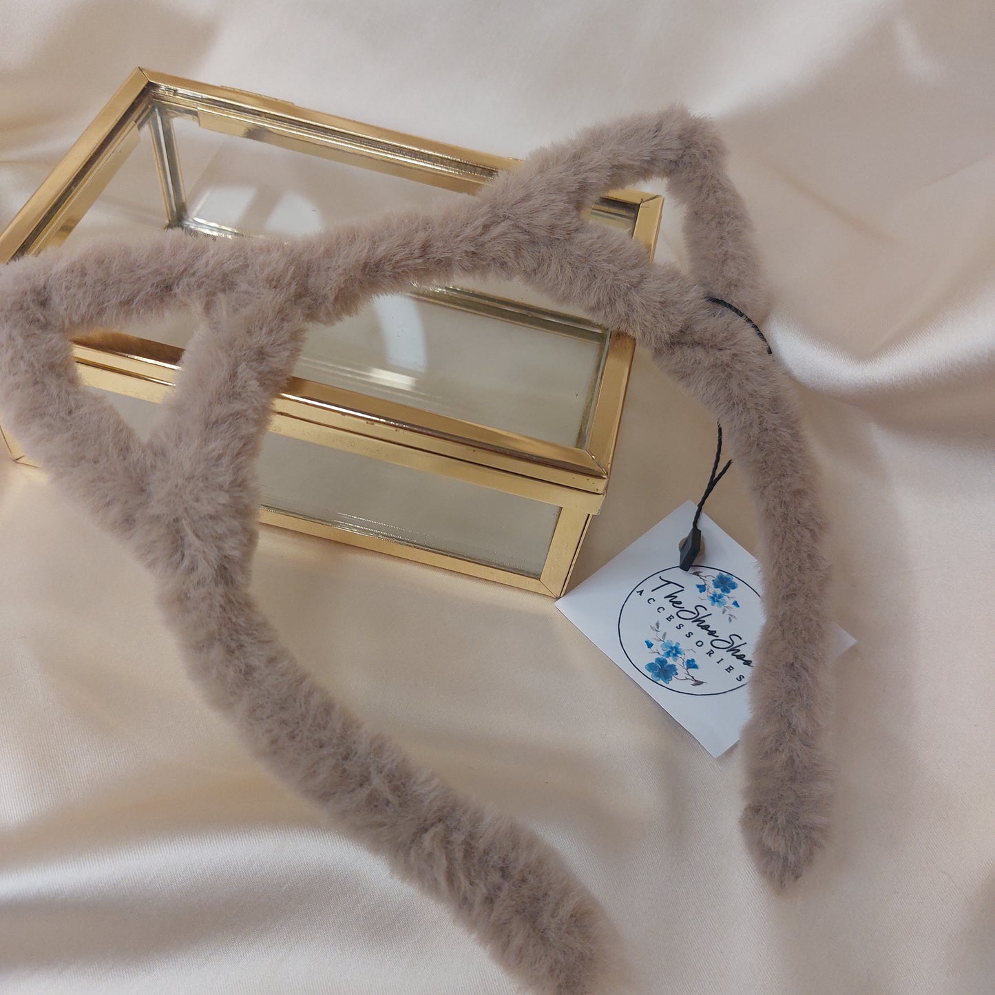 Diadem med öron och fluffig fleece