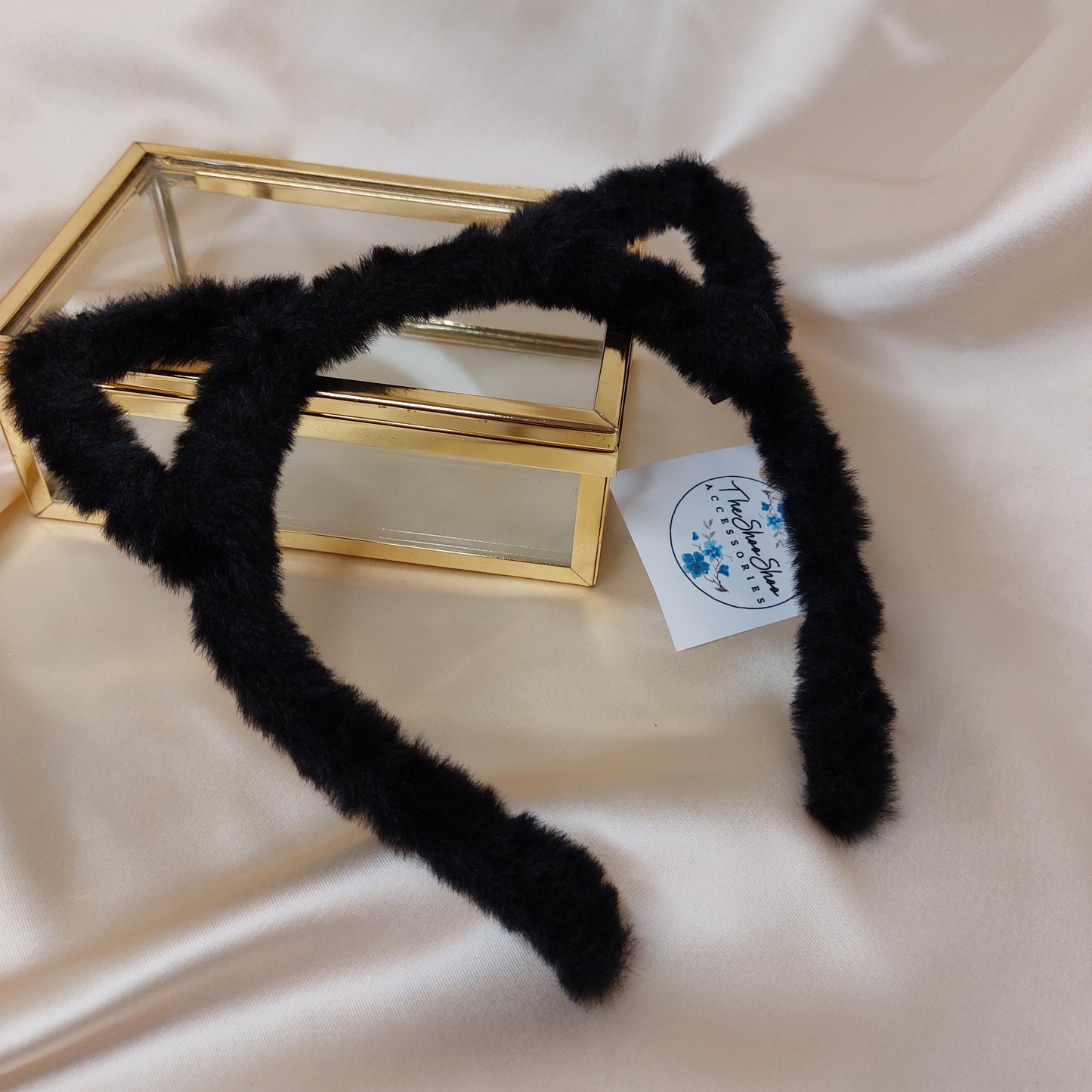 Diadem med öron och fluffig fleece