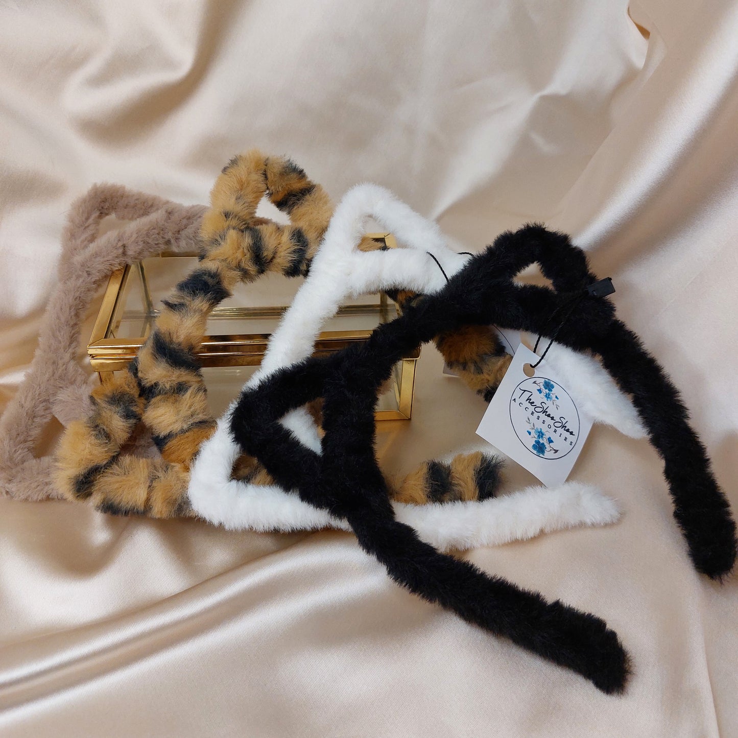 Diadem med öron och fluffig fleece