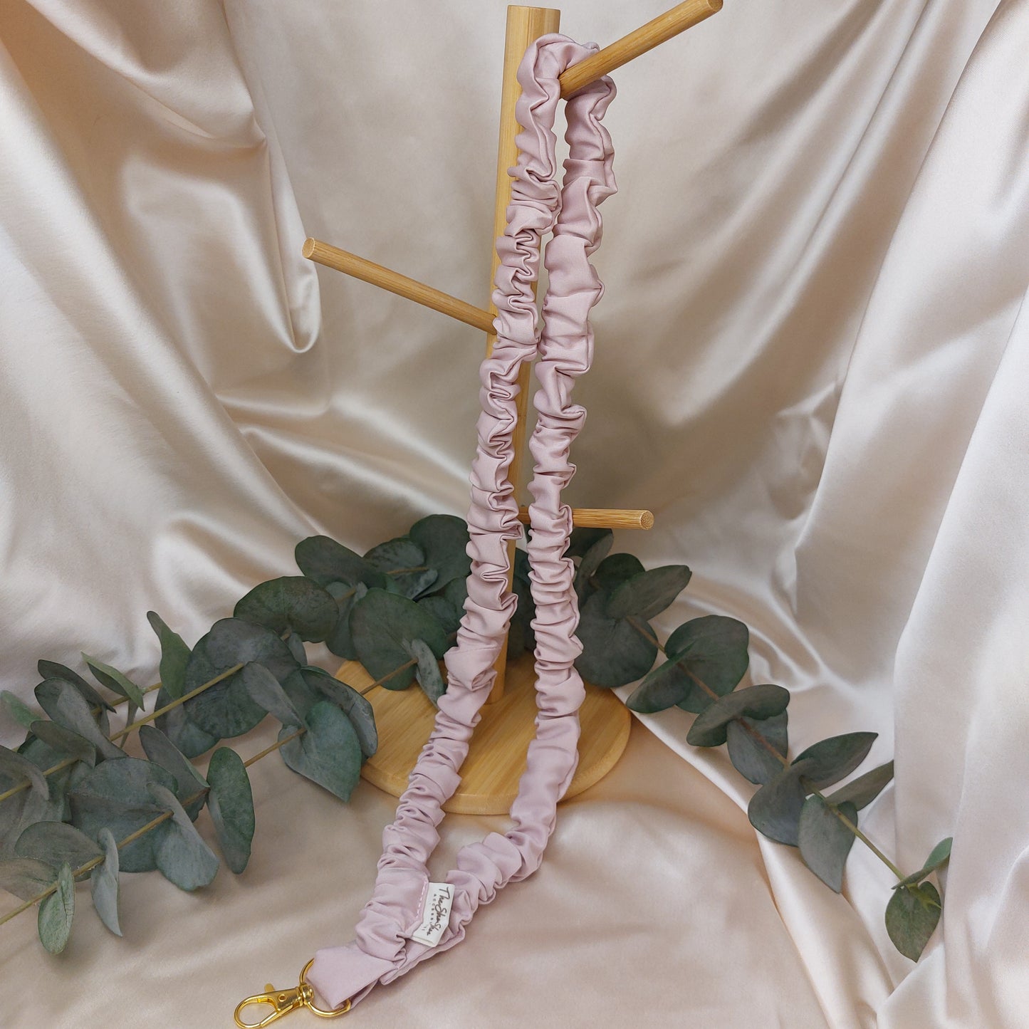 Scrunchie Nyckelband Rosy Mauve med nyckelkrok